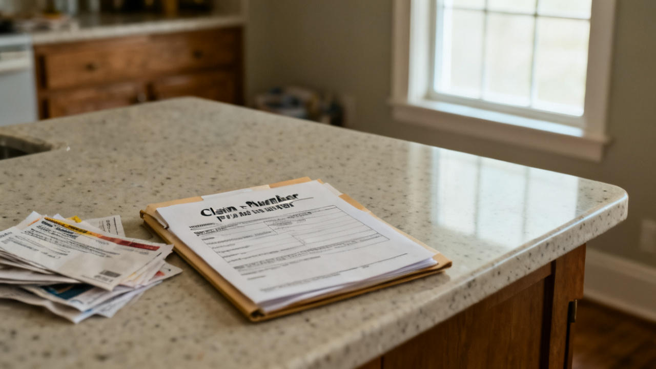 folding card table setup for Claim Number Policy Number