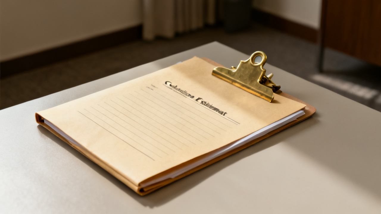 manila folder with collision estimate lines folder