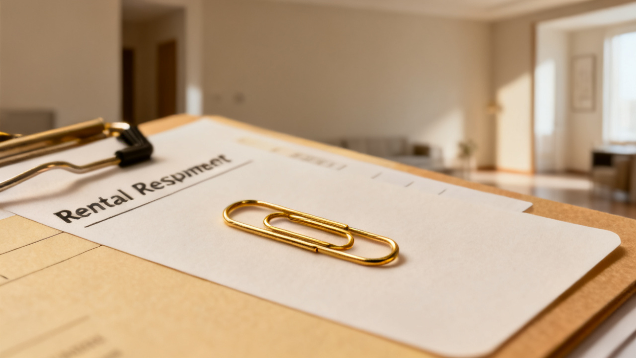 Still-life crop: rental reimbursement folder