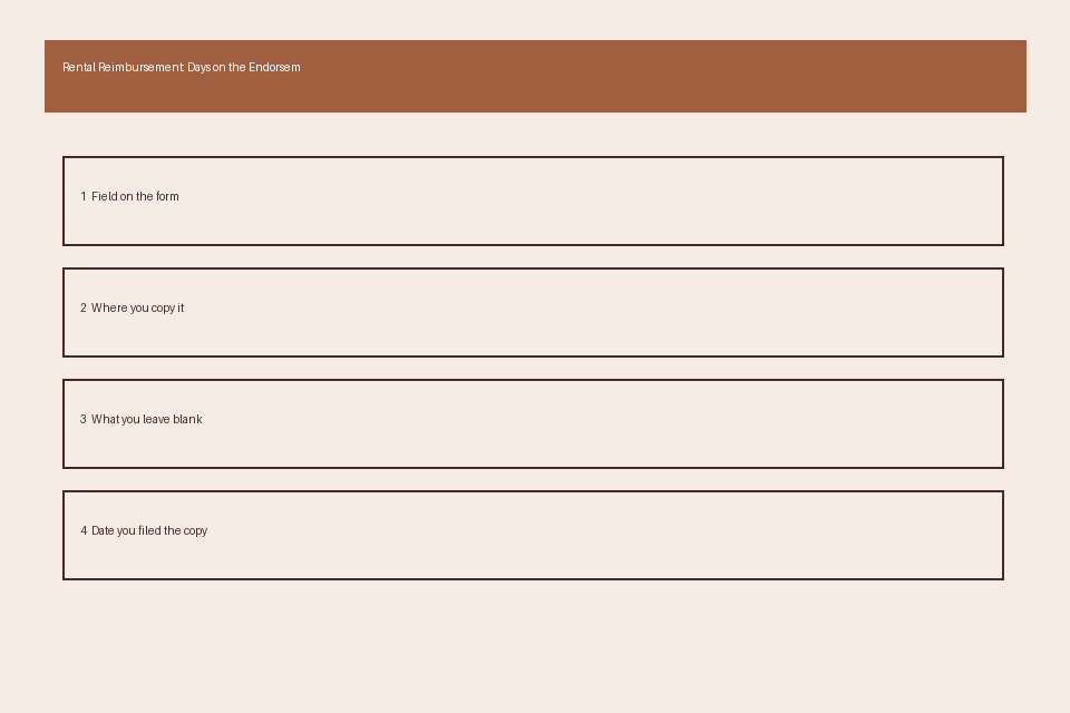 Illustrative field card for Rental Reimbursement