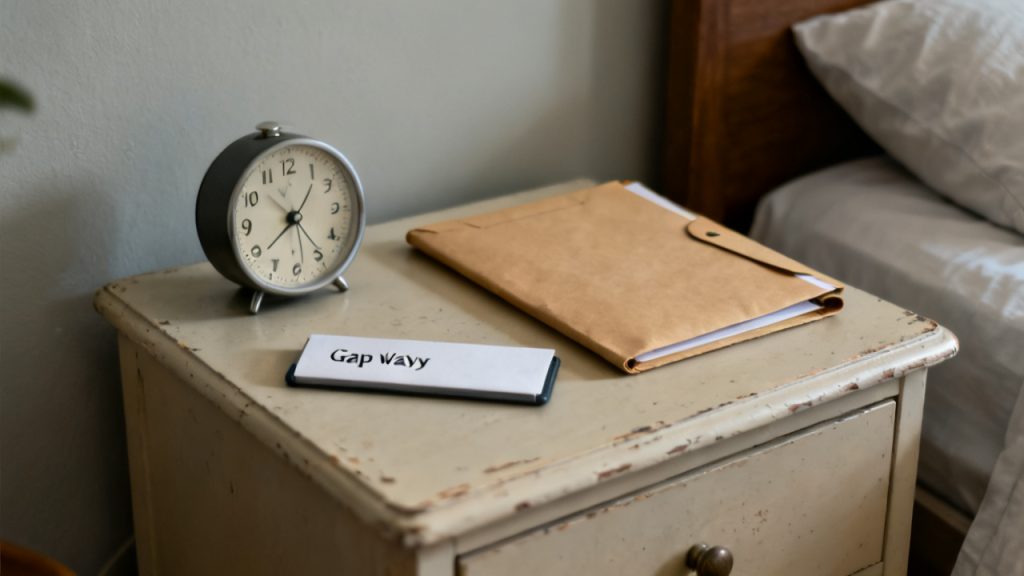 Quiet hallway console for gap waiver letter loan