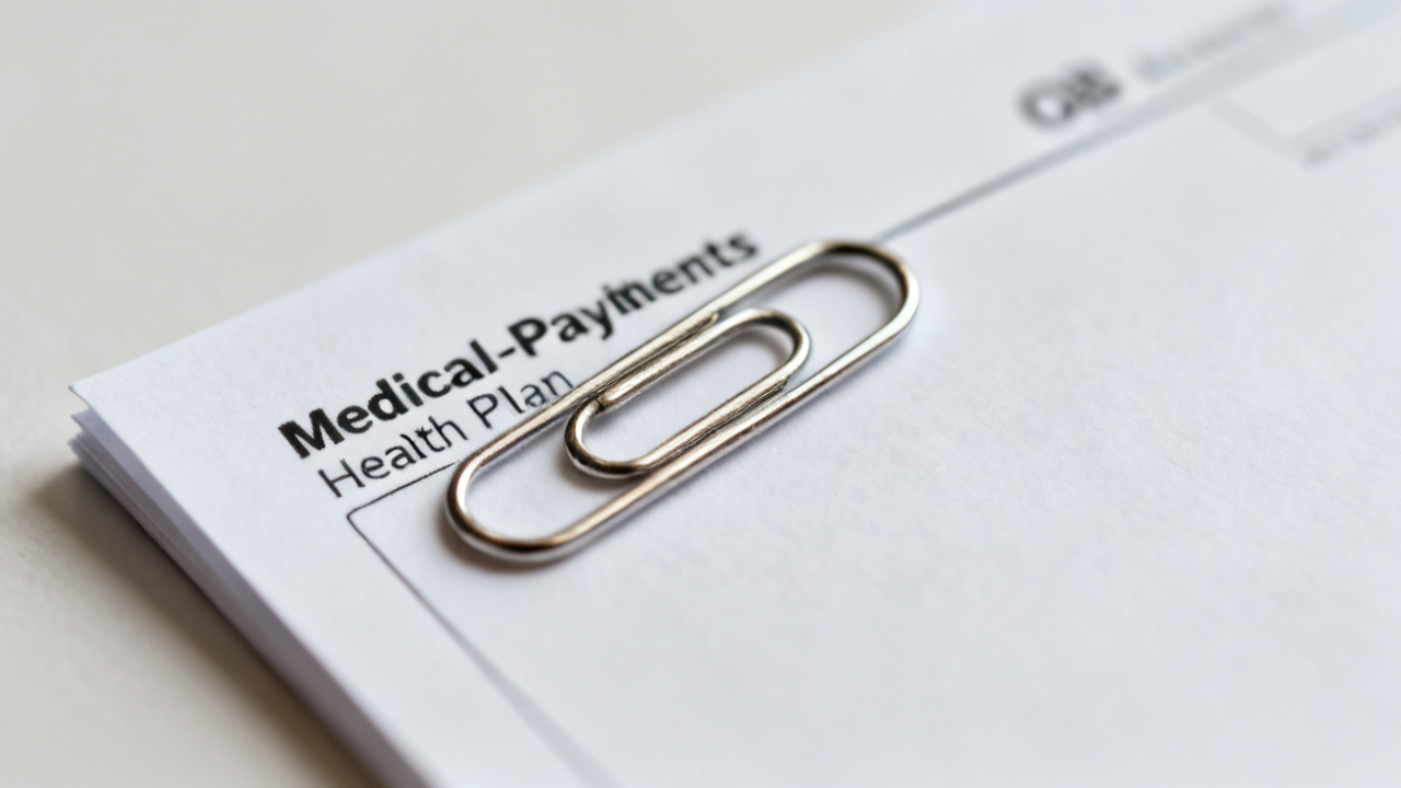 medical-payments page health-plan eob close-up, unlabeled