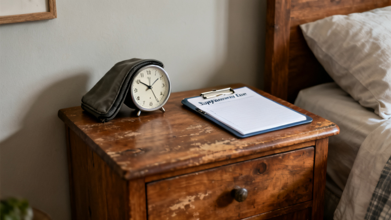 supplement estimate folder on a garage workbench