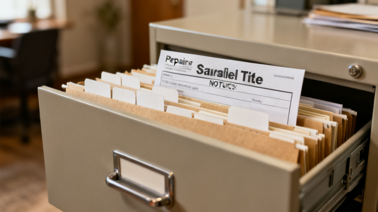Detail of salvage title notice repairable folder for Salvage Title Notice Repairable