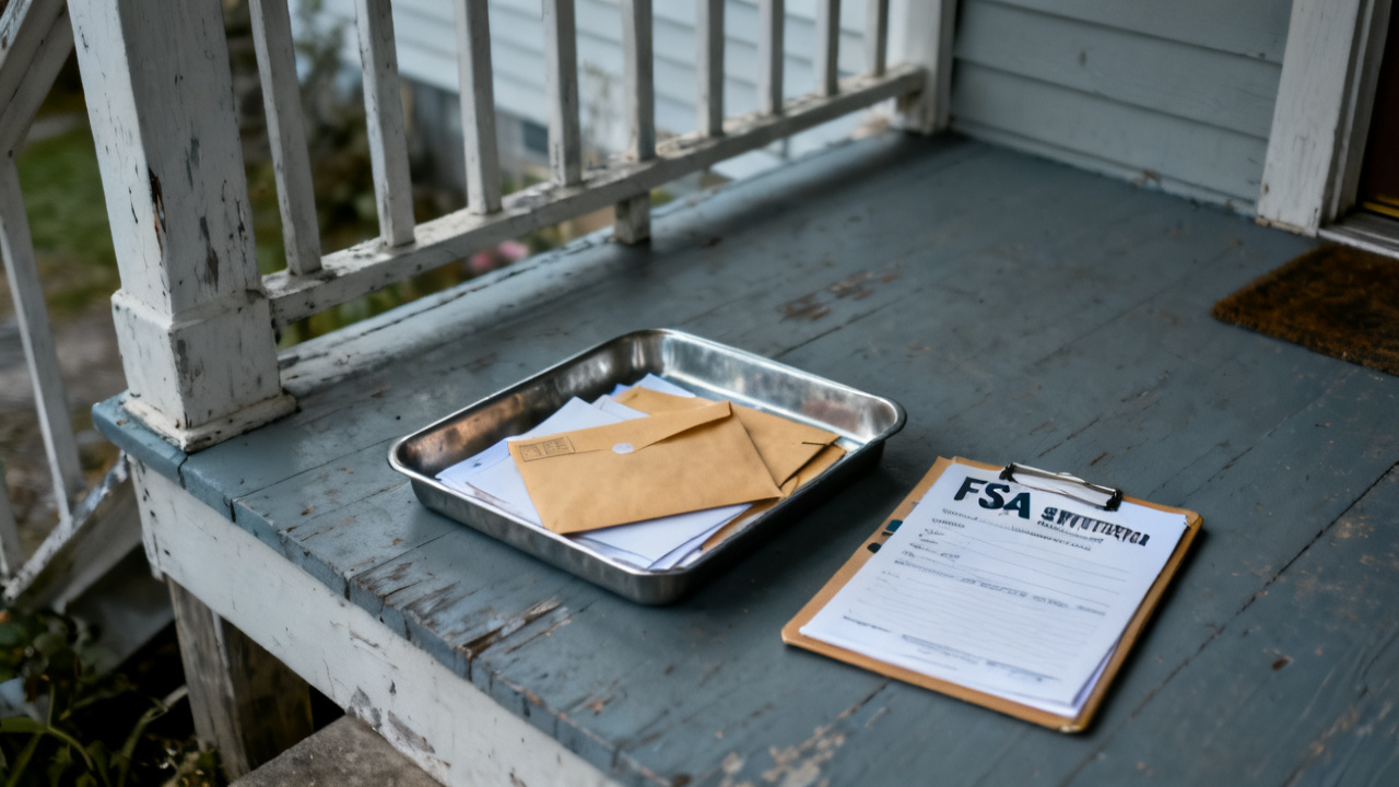 Household window seat with fsa substantiation folder