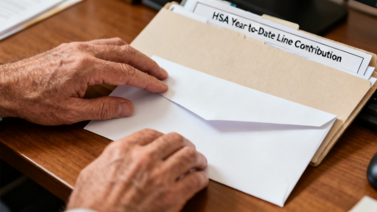 Still-life crop: hsa year-to-date line contribution folder
