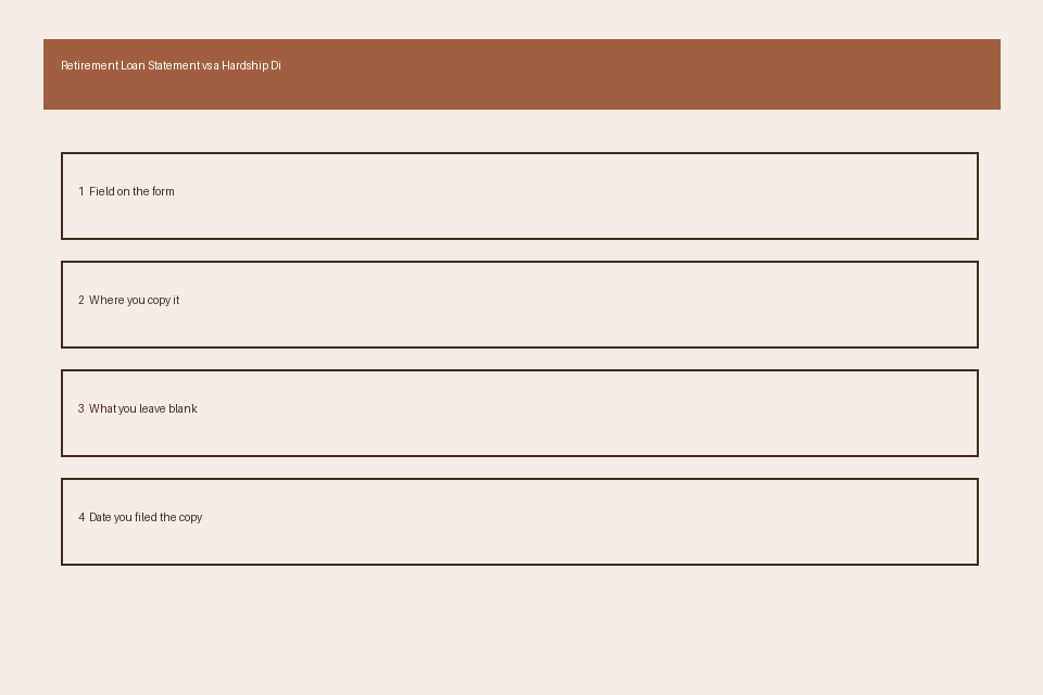 Illustrative field card for Retirement Loan Statement Hardship