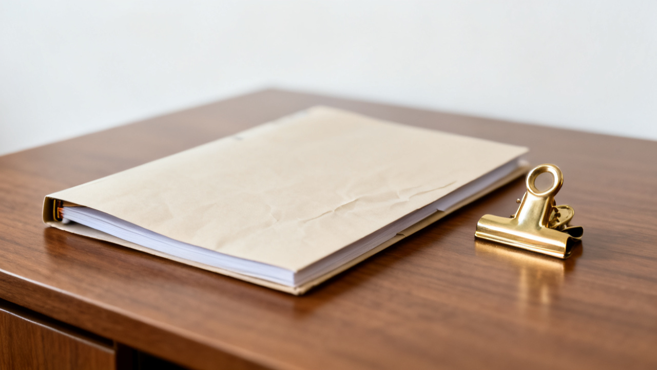 closed packet with professional liability certificate general folder