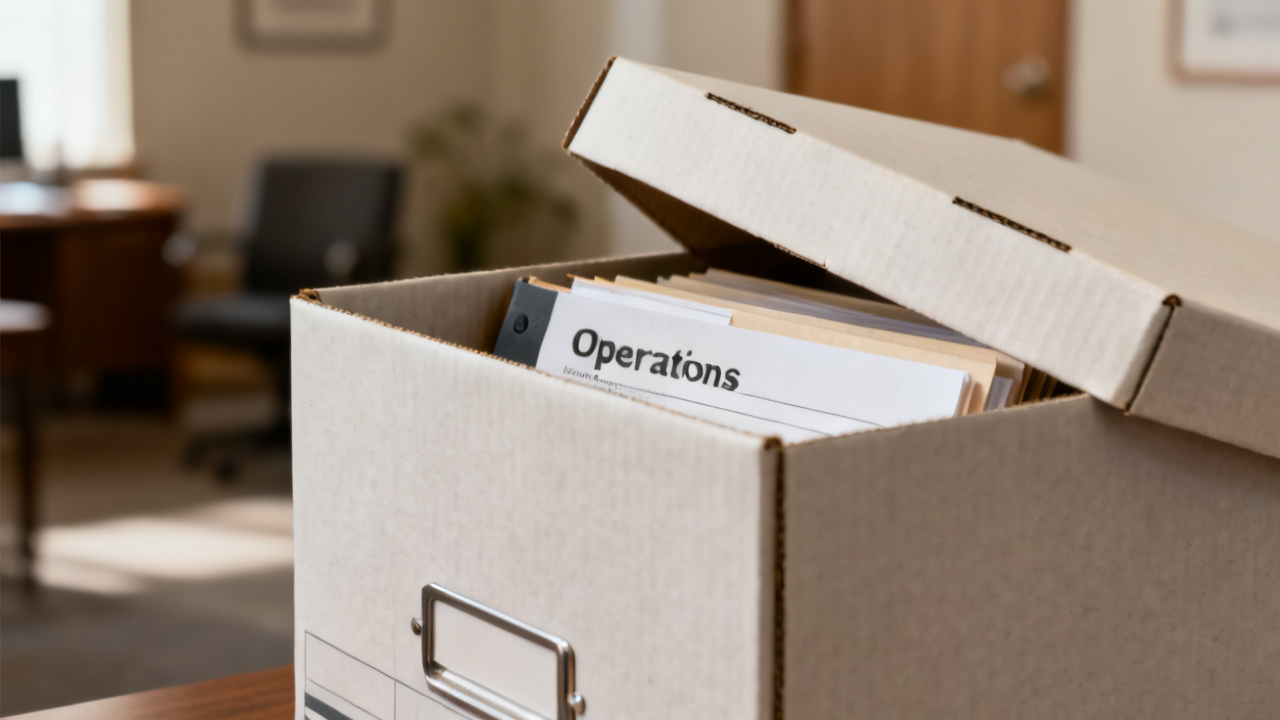 description operations folder close-up, unlabeled